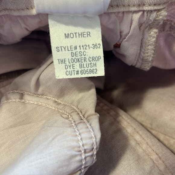 MOTHER The Looker Crop Jean Sexy Just Walked Into Town Blush Pink Sz 27 - Picture 14 of 14